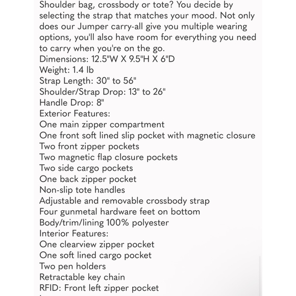 NWT Lug Women's Puddle Jumper Tote Bag Beige/Sand Taupe - Picture 9 of 10